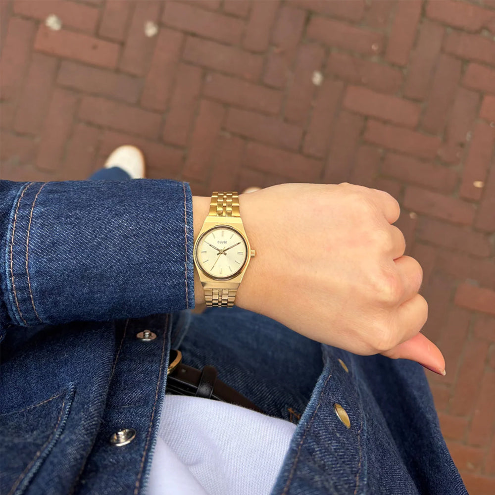 CLUSE Retro 70s Mini Watch Steel, Full Gold Colour
