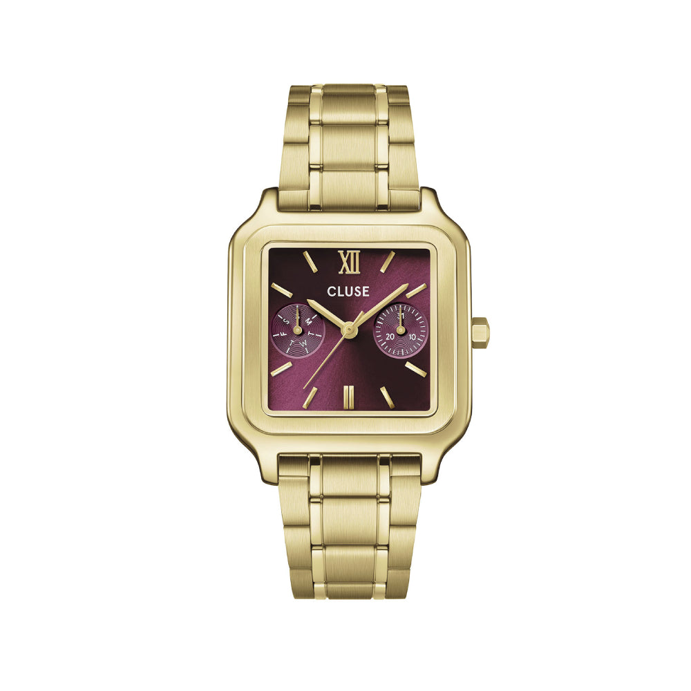 CLUSE Gracieuse Multifunction, Steel, Dark Cherry, Gold Colour CW16403