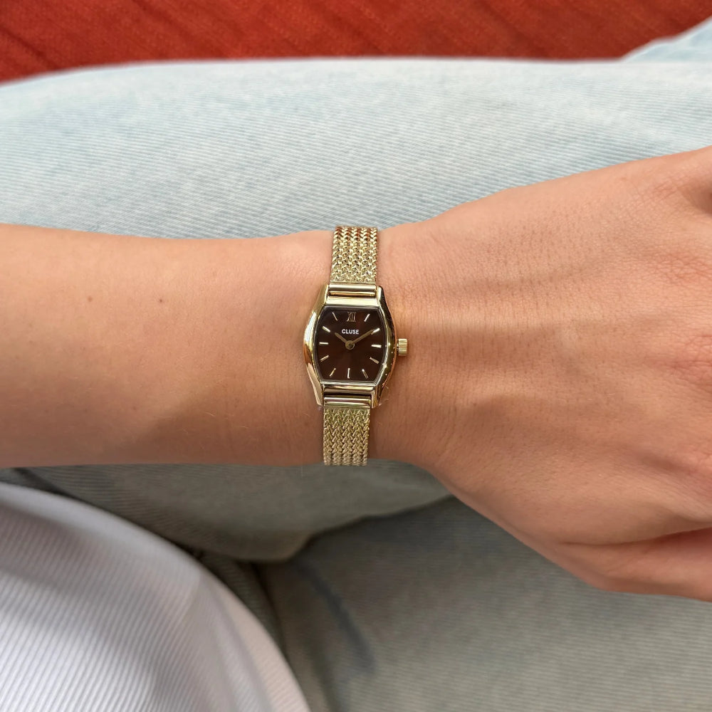 CLUSE Tonnette Mini, Mesh, Brown, Gold Colour CW16504