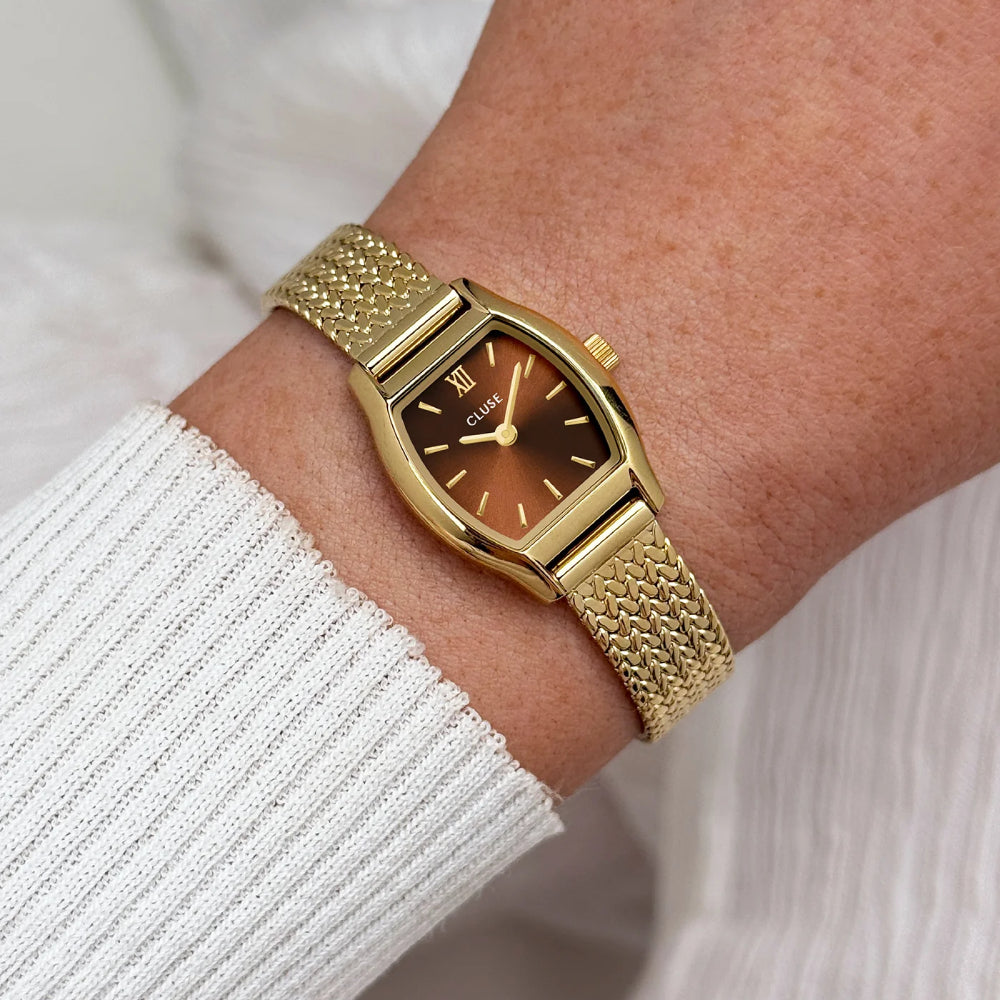 CLUSE Tonnette Mini, Mesh, Brown, Gold Colour CW16504