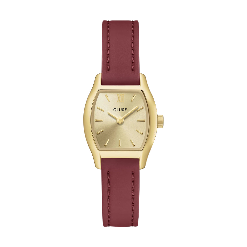 CLUSE Tonnette Mini, Leather, Red, Gold Colour CW16505
