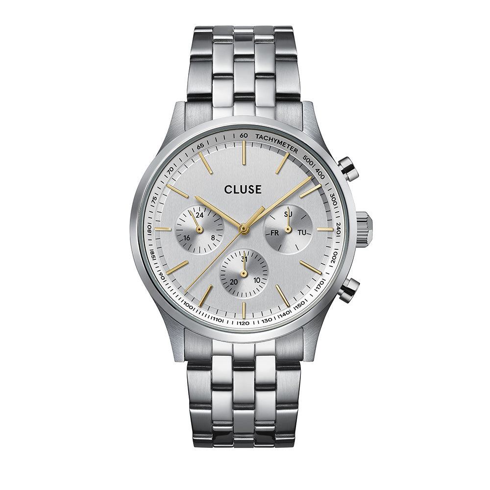 CLUSE Anthéor Multifunction Watch Steel Silver Bicolour Silver Colour