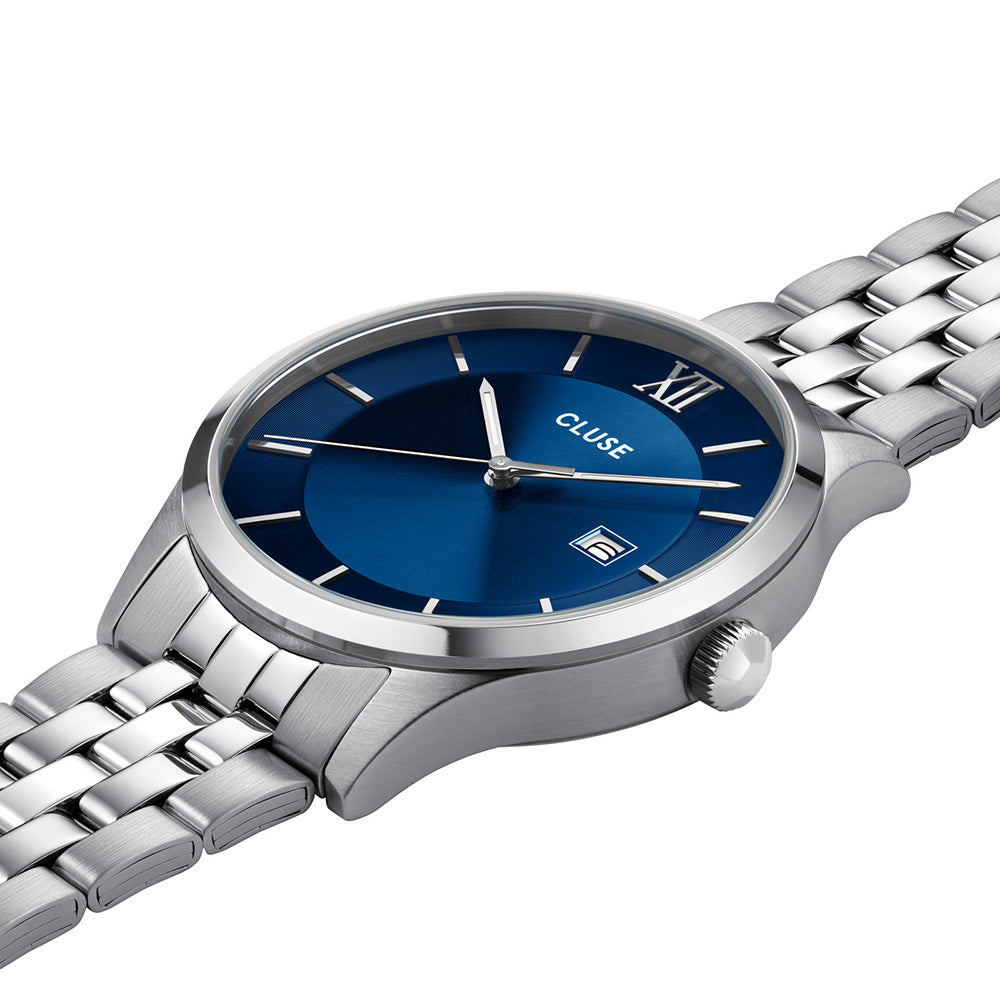 Cluse Aravis 3-Hand, Blue & Silver Colour