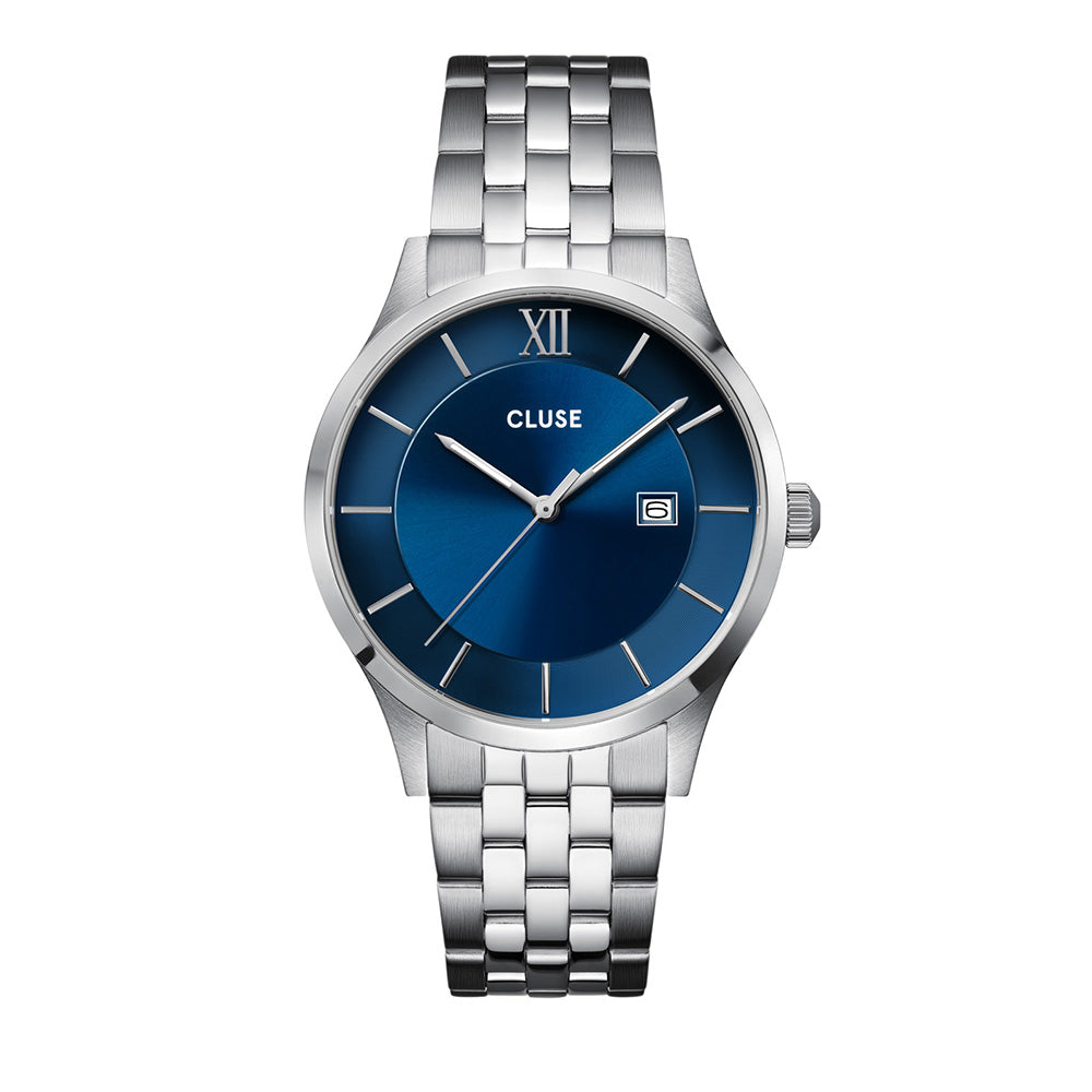 Cluse Aravis 3-Hand, Blue & Silver Colour