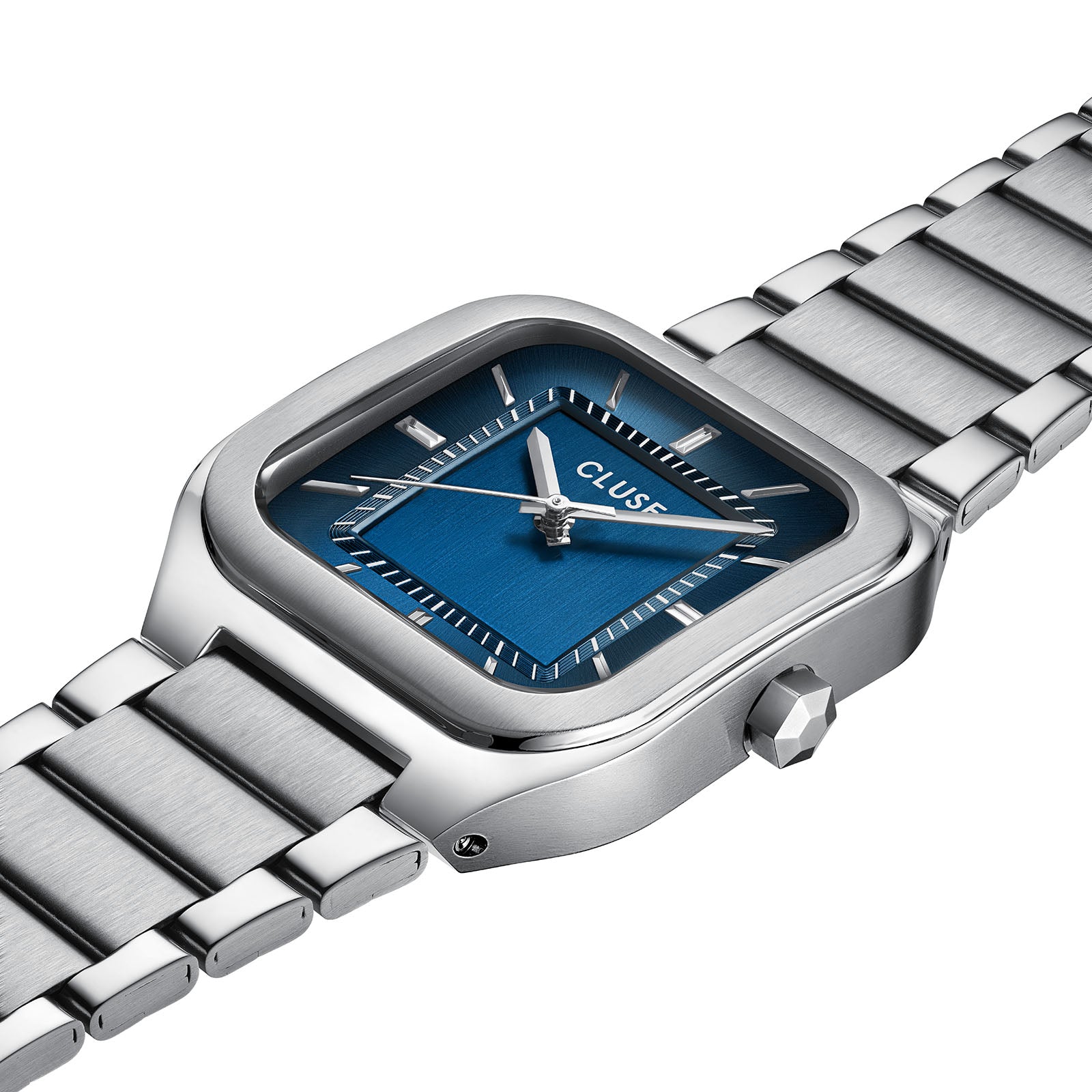 CLUSE Quadrus Watch Steel Blue Silver Colour