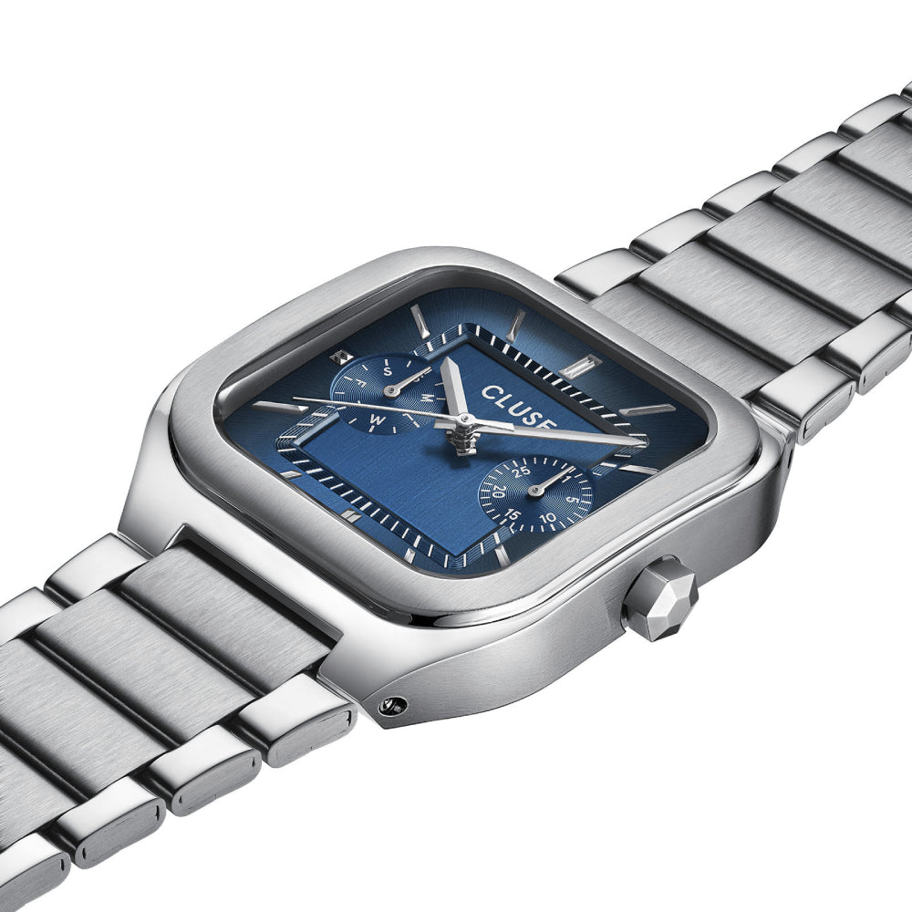 CLUSE Quadrus Multi, Steel, Blue, Silver Colour CW26209