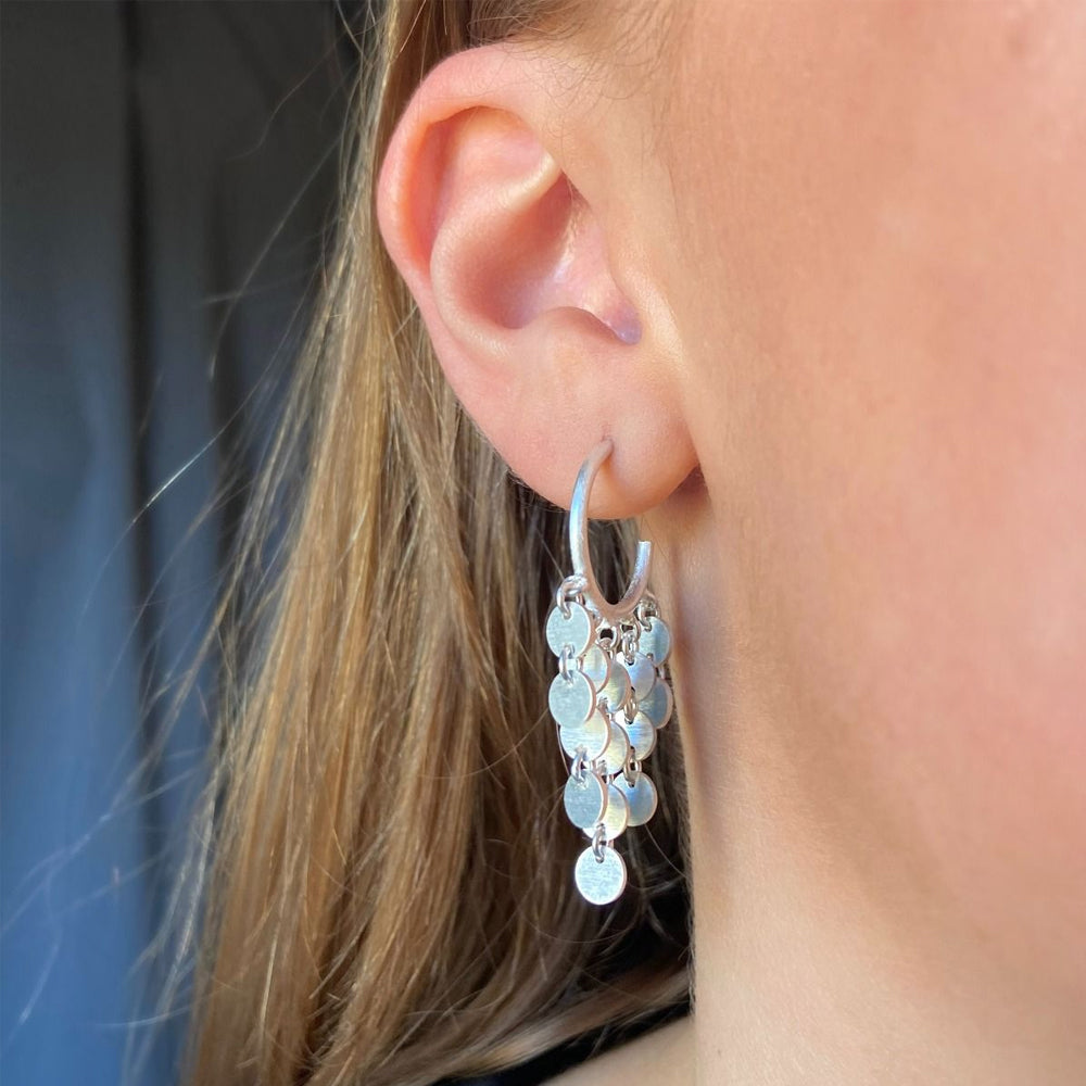 Σκουλαρίκια Enamel Waterdrops Silver