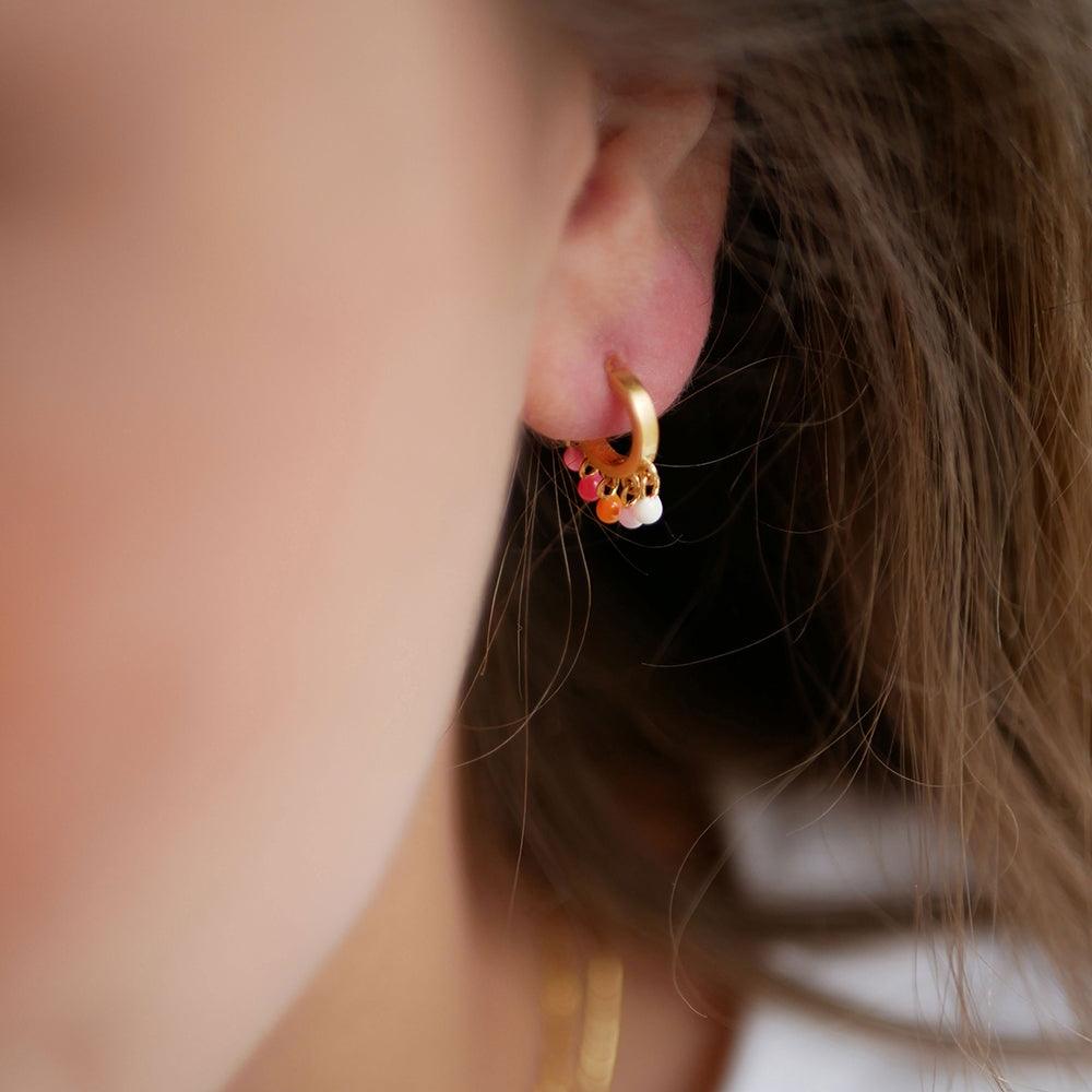 Enamel Hoops Rainbow Bubblegum E146GM