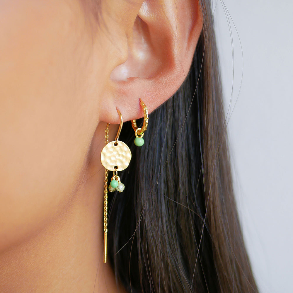 Enamel Hoops Belle Dusty Green E245GM