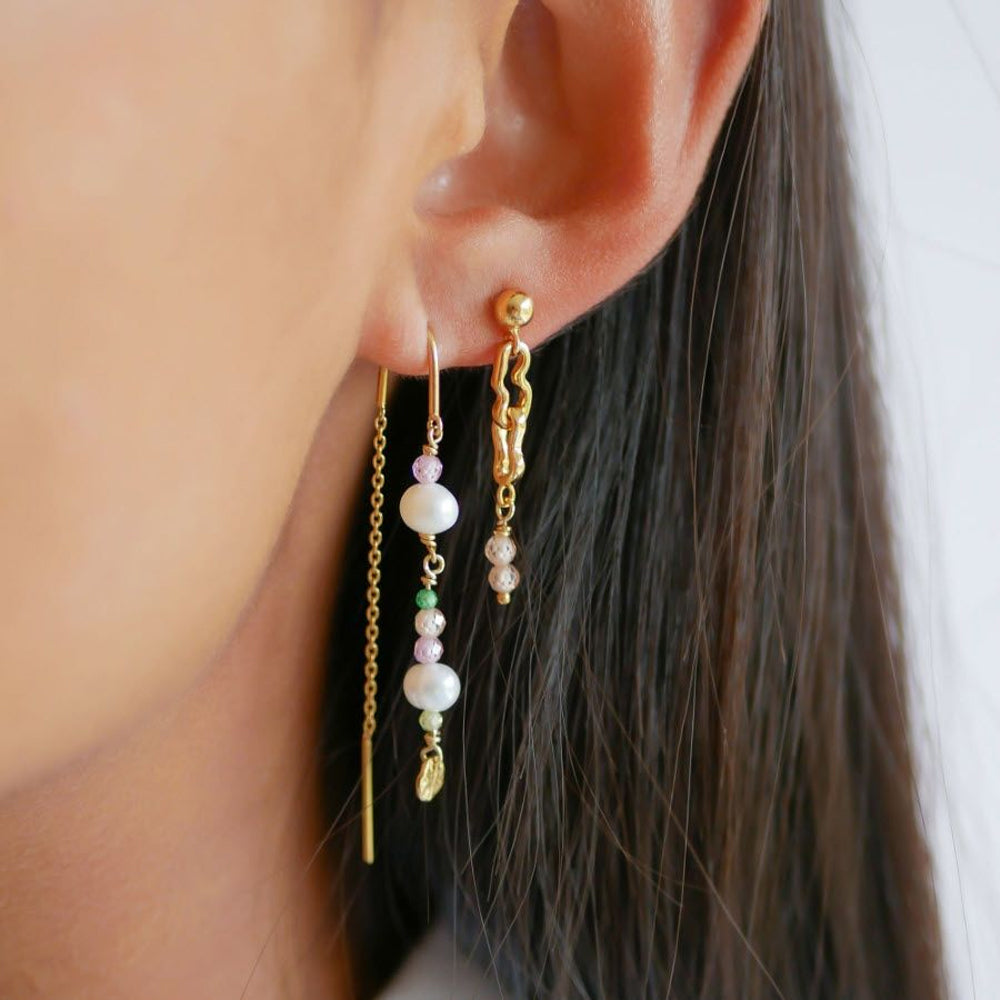 Σκουλαρίκια Enamel Sofia Gold