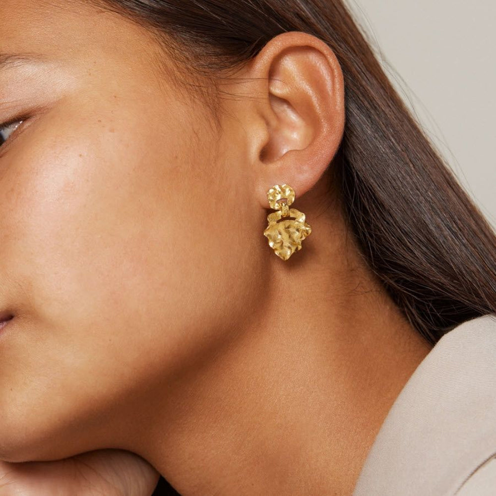 Σκουλαρίκια Enamel Windy Gold