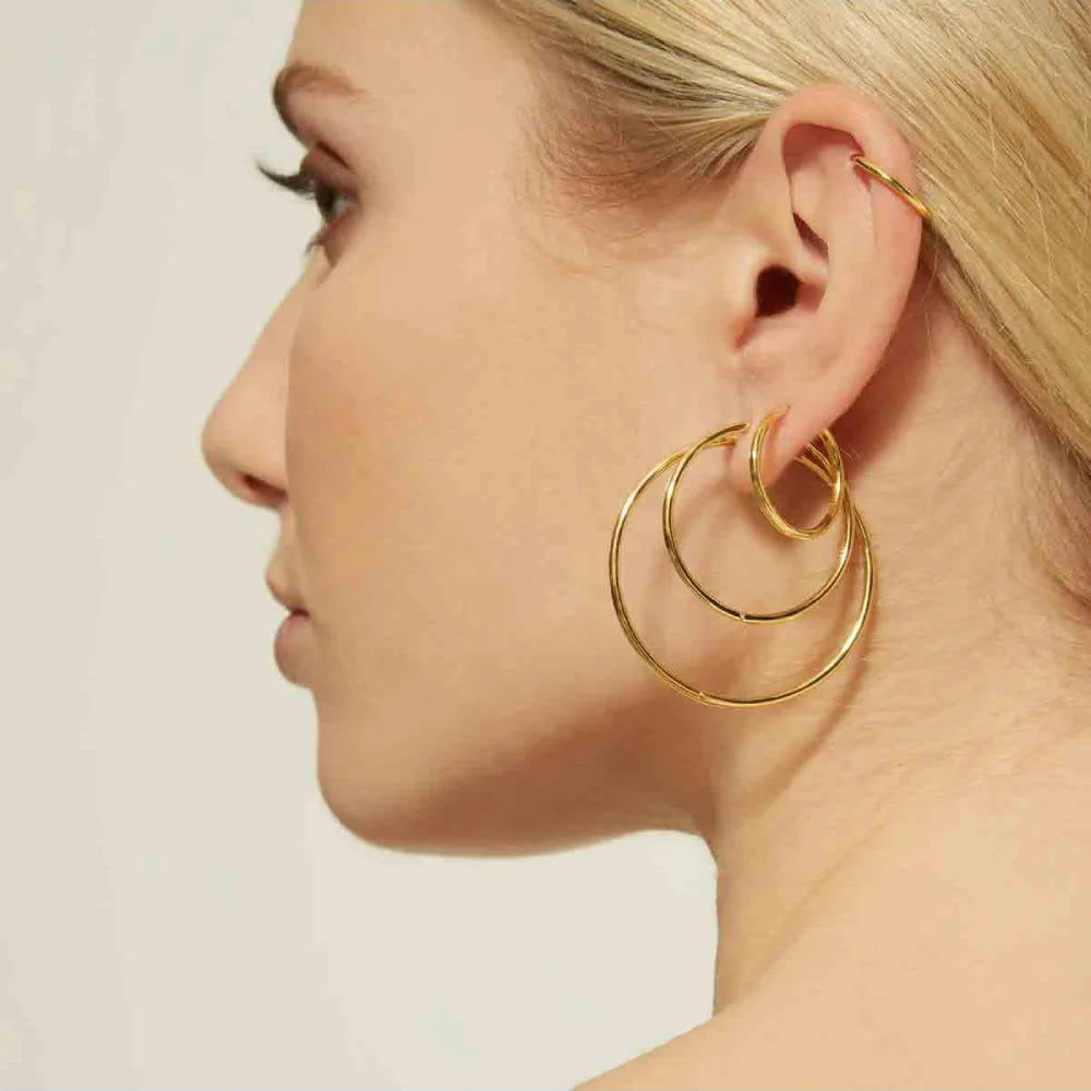 Aleyole Mini Parfait Gold Hoops EG4117