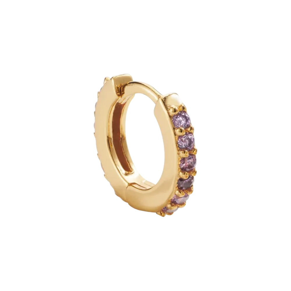Aleyole Lilac Mini Bali Gold Hoop EG4268