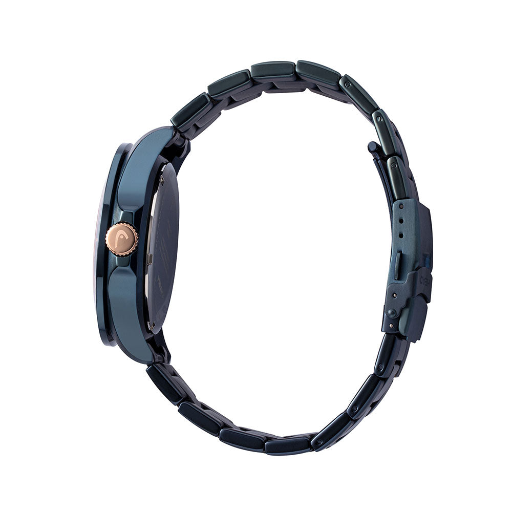Head Watch Rome 2 43,5mm Blue Rose Gold Stainless Steel Bracelet H800404