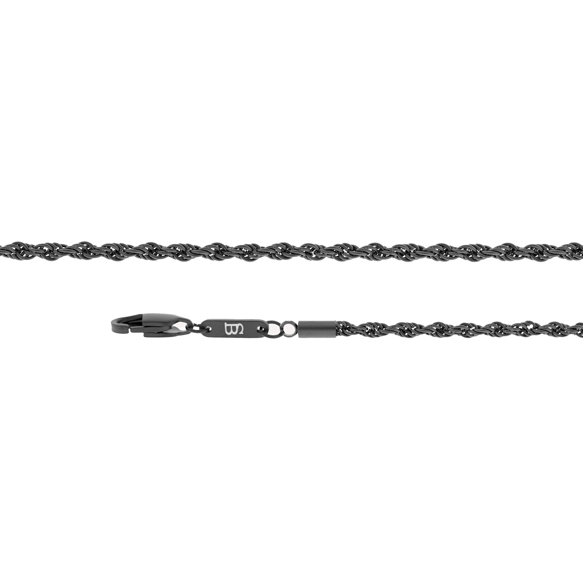 Steel & Barnett Helix Chain Necklace Black N-HEL02