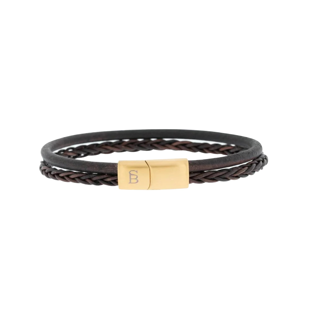Steel & Barnett Βραχιόλι Leather Bracelet Denby LBD012