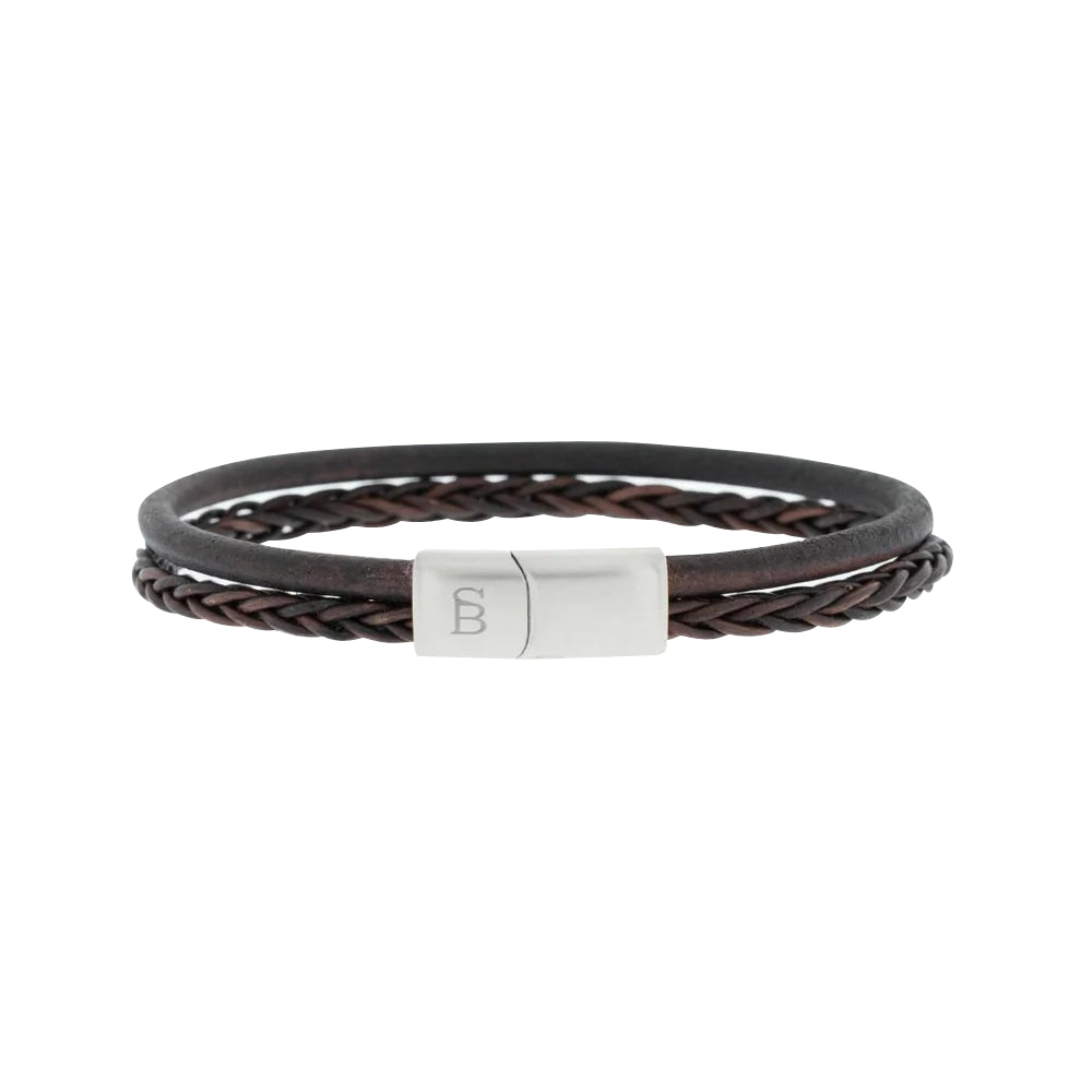 Steel & Barnett Βραχιόλι Leather Bracelet Denby LBD006