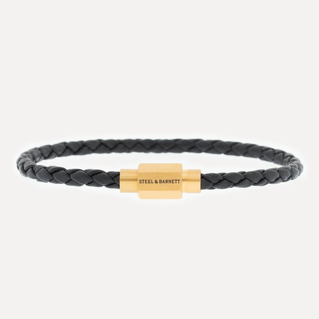 Steel & Barnett Βραχιόλι Leather Bracelet Luke Landon 02