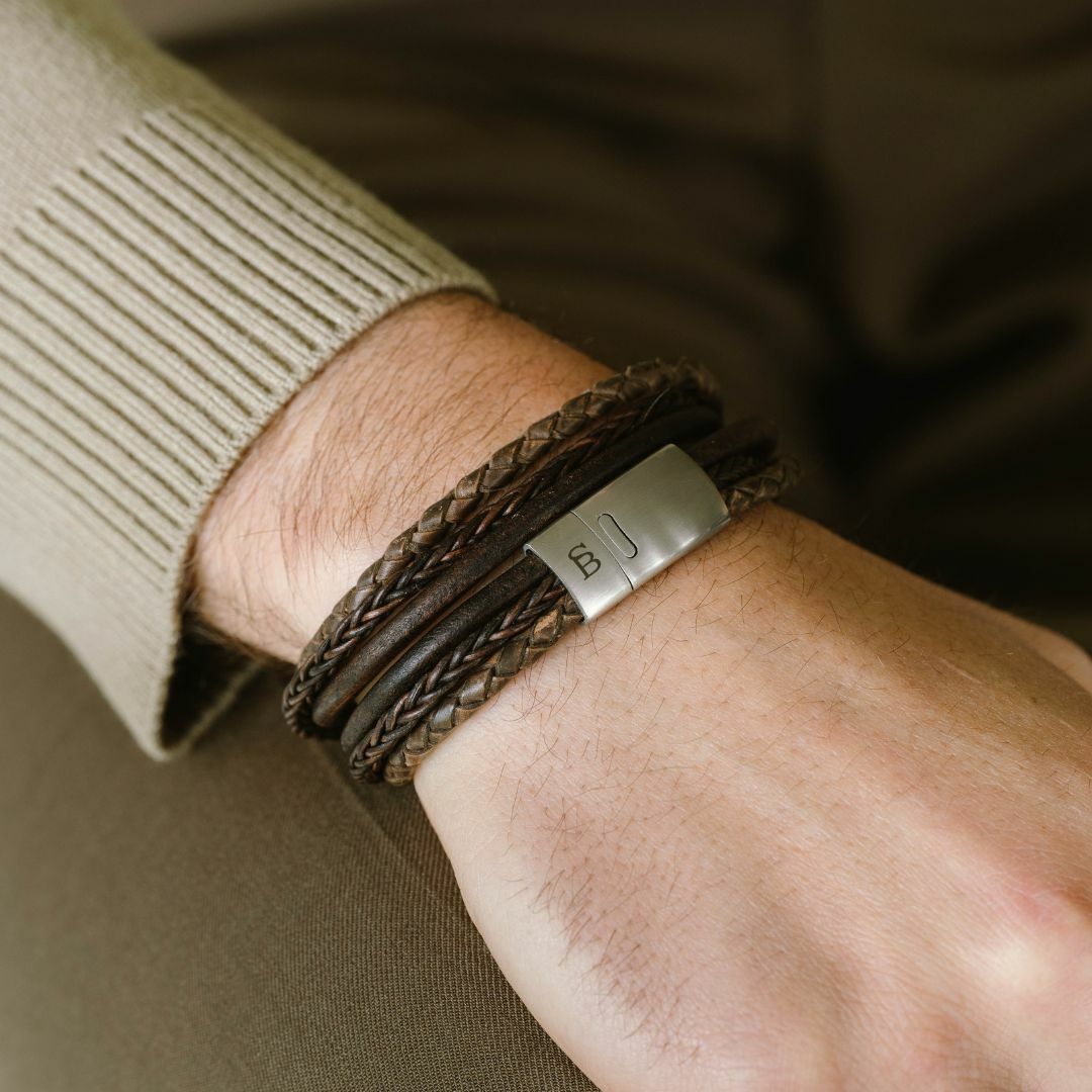 Steel & Barnett Βραχιόλι Leather Bracelet Bonacci LBB003