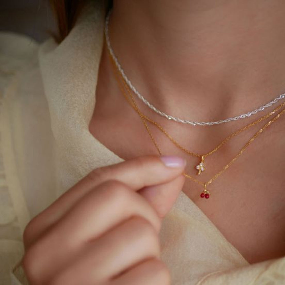 Κολιέ Enamel Cherry Gold