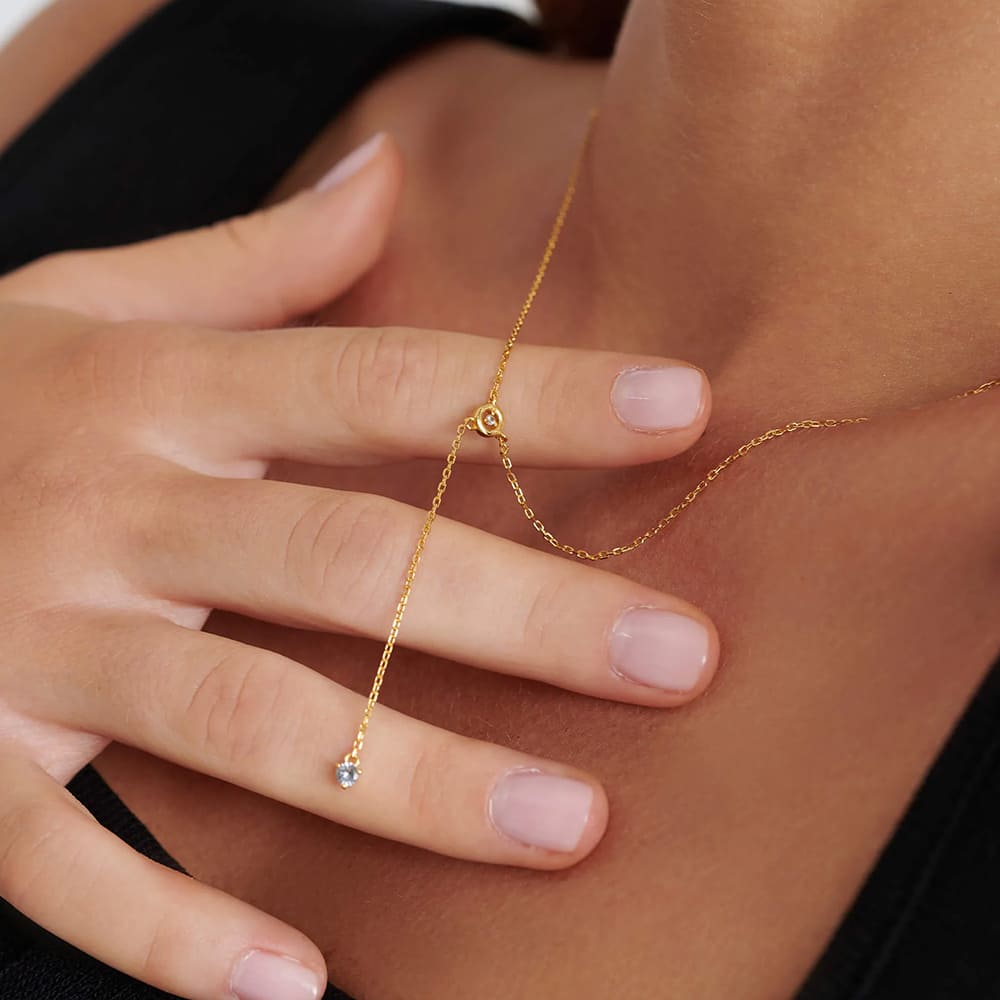 Aleyole Disco Ball Gold Necklace NG4461