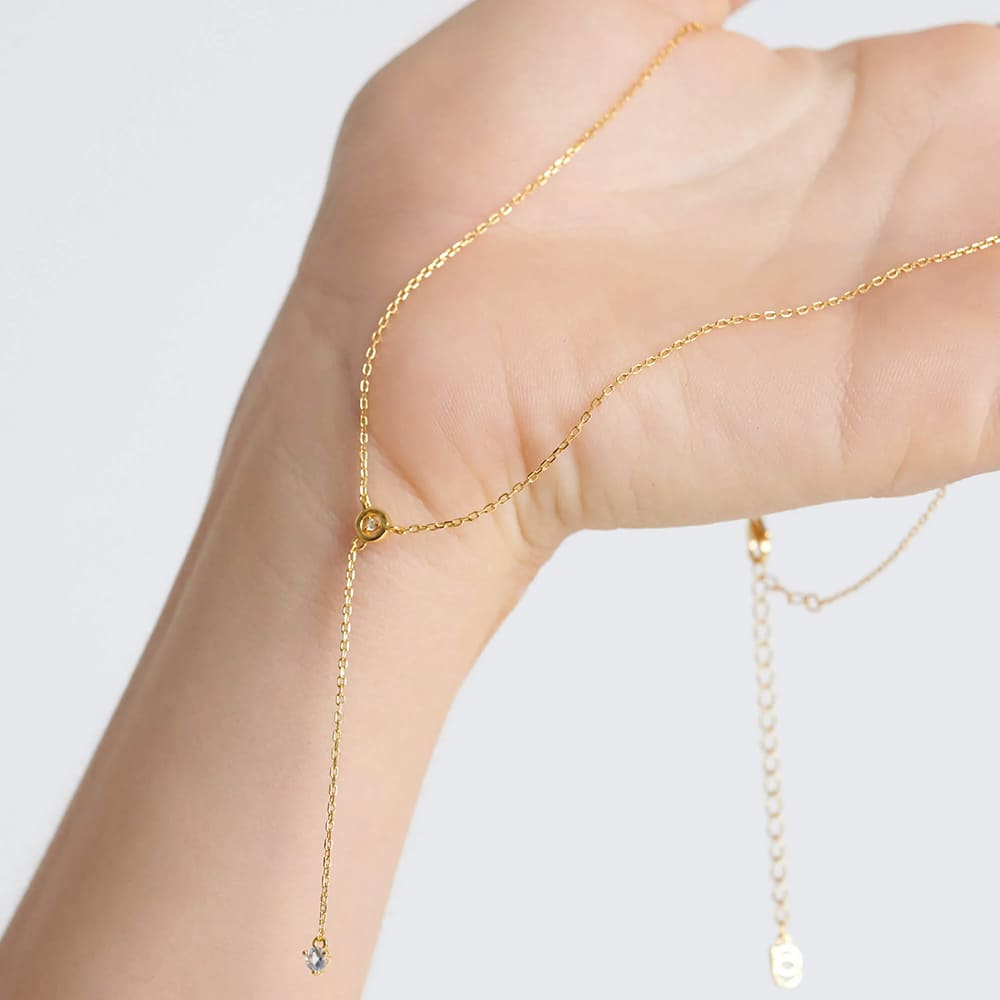 Aleyole Disco Ball Gold Necklace NG4461