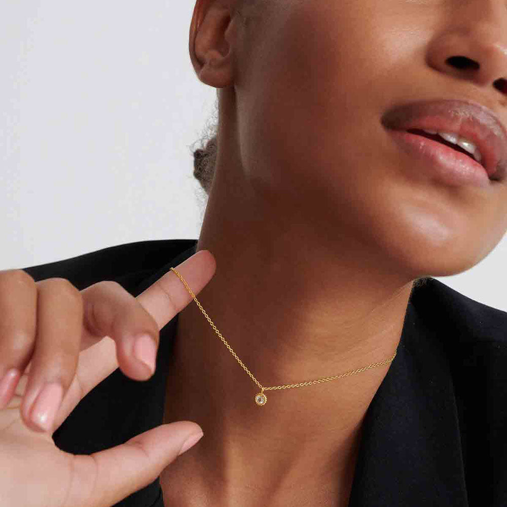 Aleyole Wheel Of Time Gold Necklace NG4465