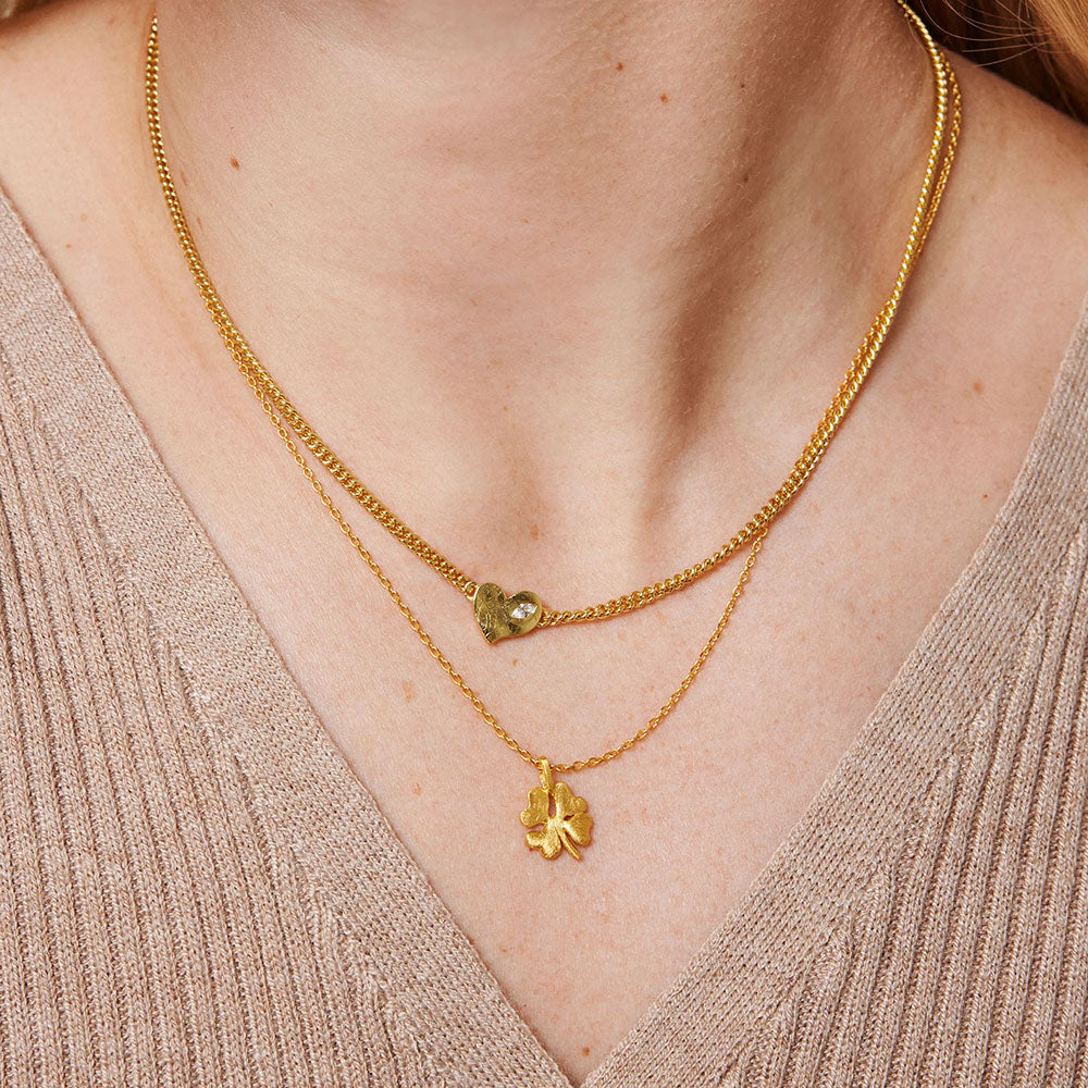 Enamel Necklace Organic Clover N79GM