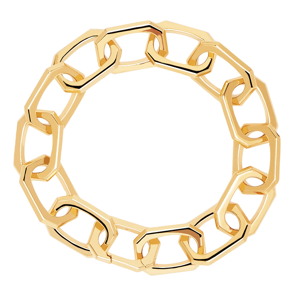 PDPaola Large Signature Chain Gold Bracelet