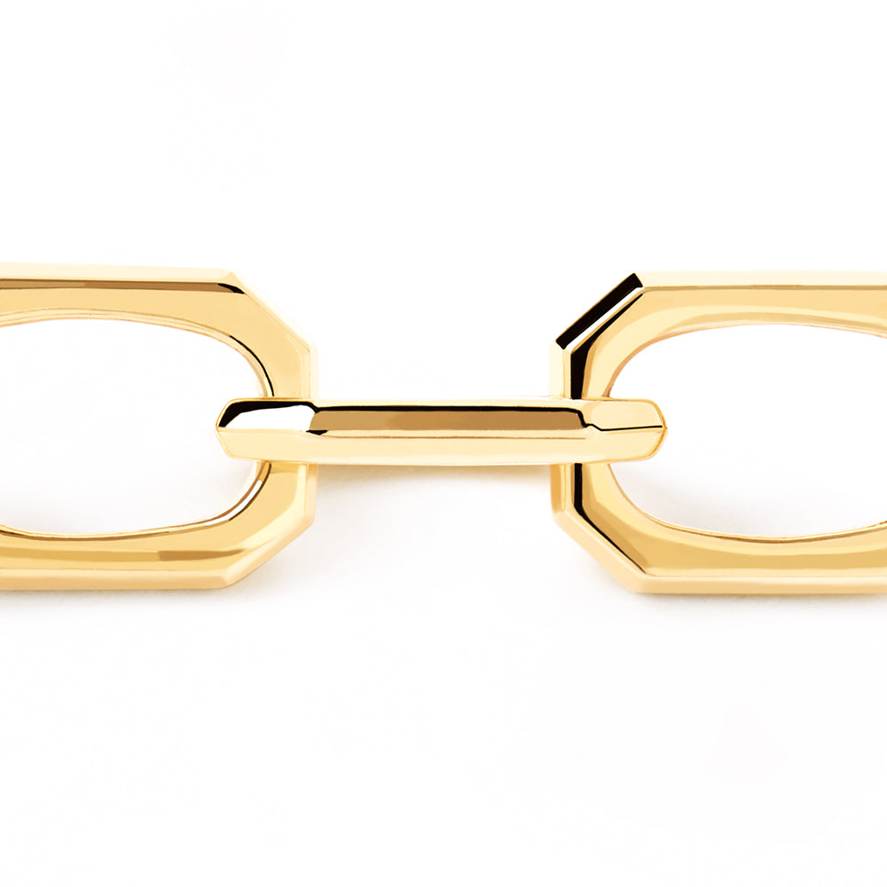 PDPaola Large Signature Chain Gold Bracelet