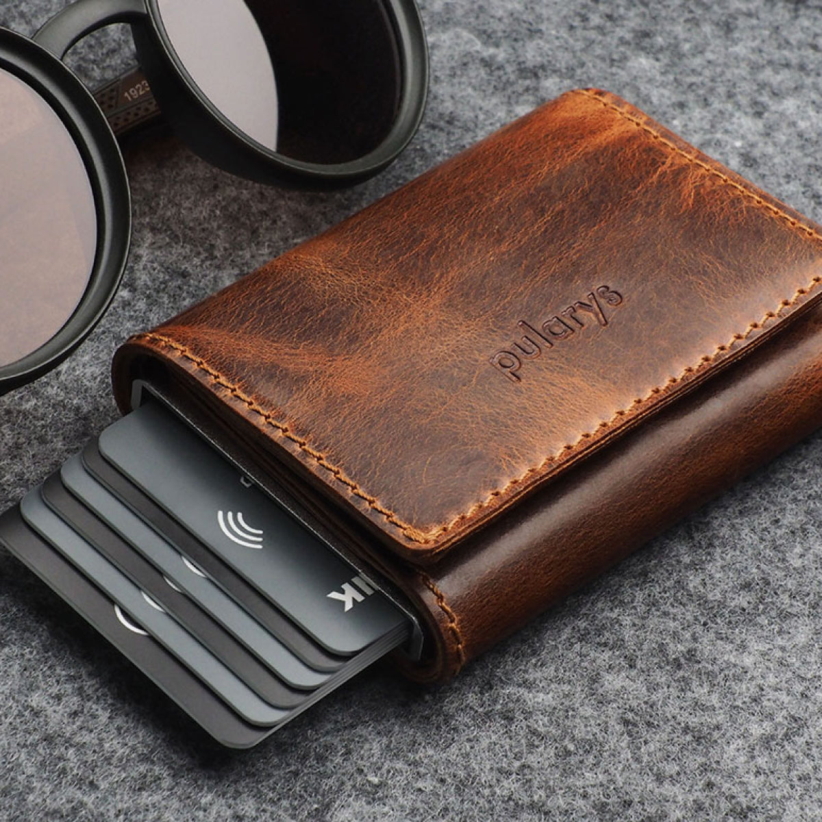 Pularys Bosto RFID Vintage Saddle Leather Brown 169331007