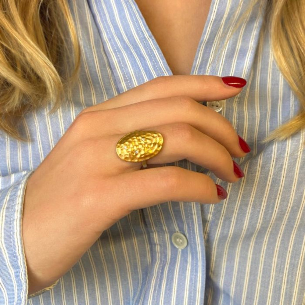 Enamel Gold Ring Zola R59GM
