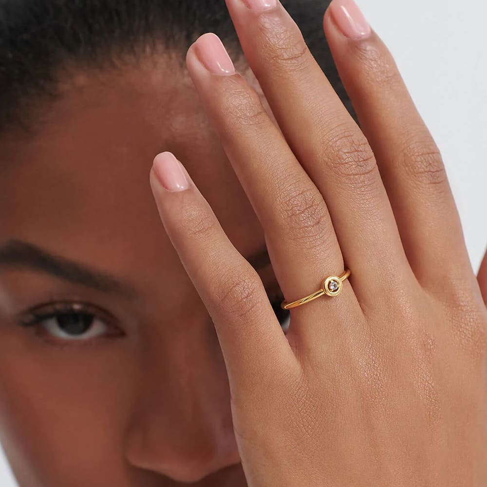 Aleyole Disco Ball Gold Ring RG4463