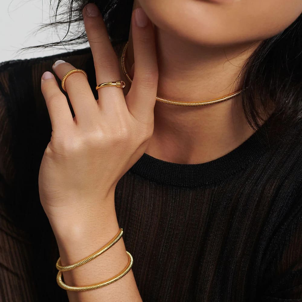 Aleyole Circuit Gold Ring RG4474