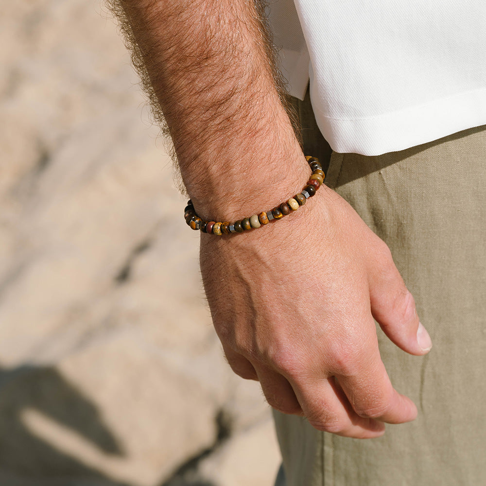 Steel & Barnett Βραχιόλι Cyrus Gemstone Terracotta SBC001