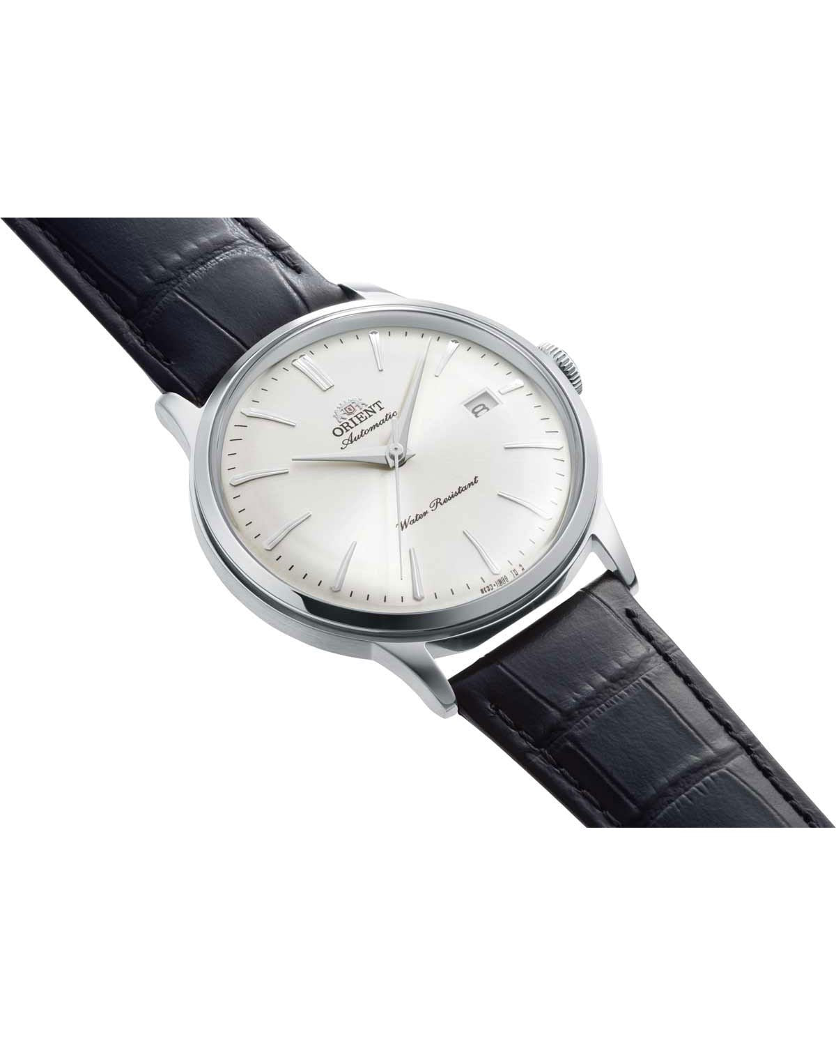 Ανδρικό ρολόι ORIENT Classic Bambino αυτόματο με μαύρο δερμάτινο λουράκι