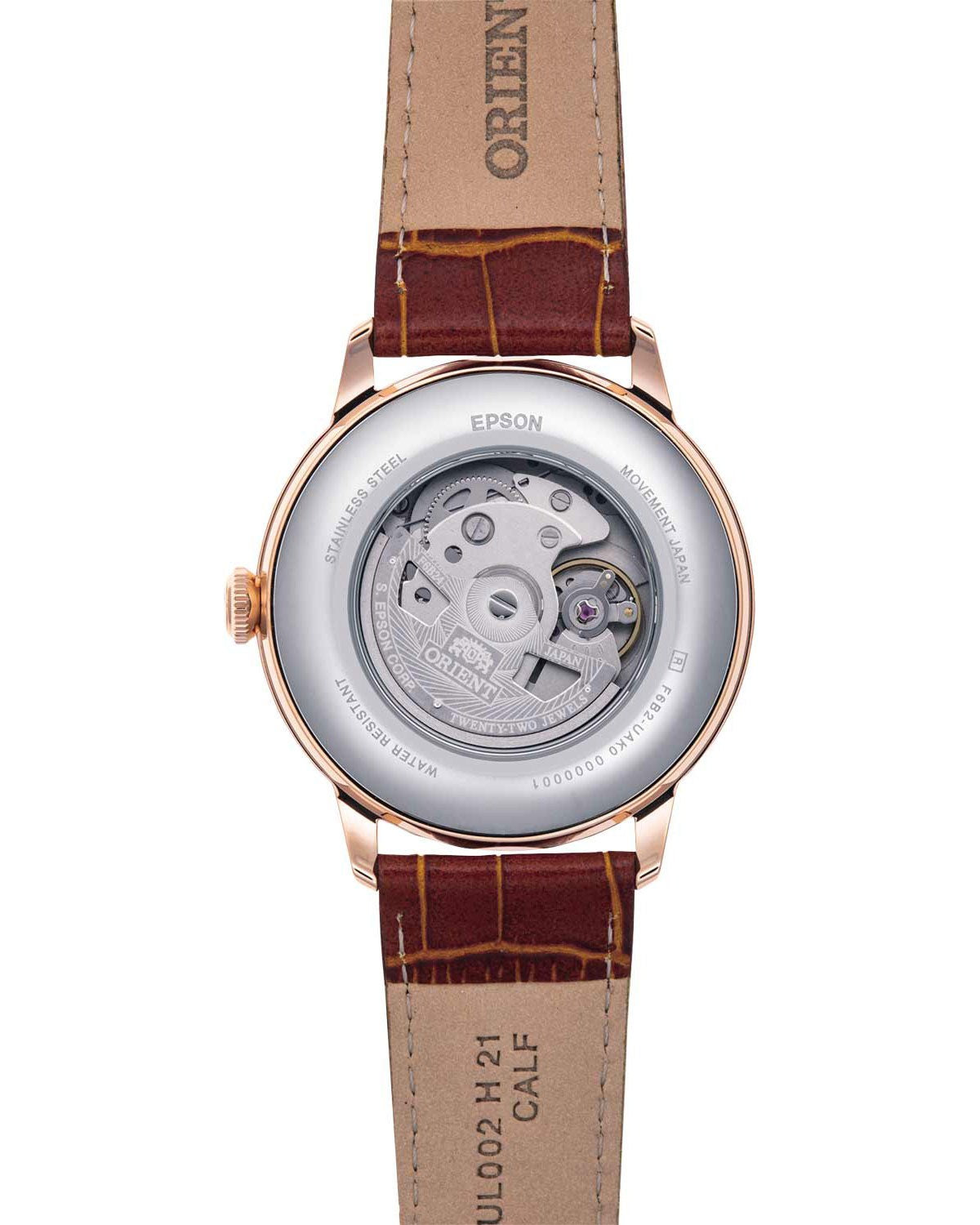 Ρολόι ORIENT Classic Sun and Moon Automatic Brown Leather Strap