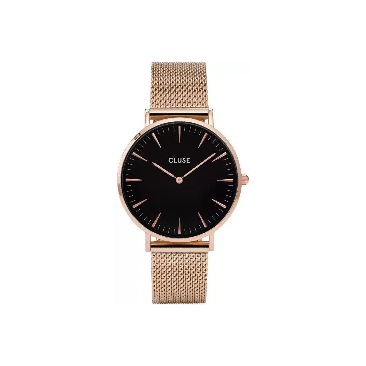 CLUSE La Boheme Silver Metal Strap Rose Gold/Black
