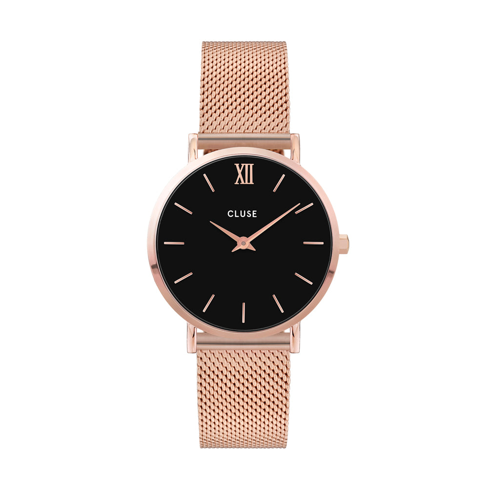 Cluse minuit mesh rose gold black/rose gold