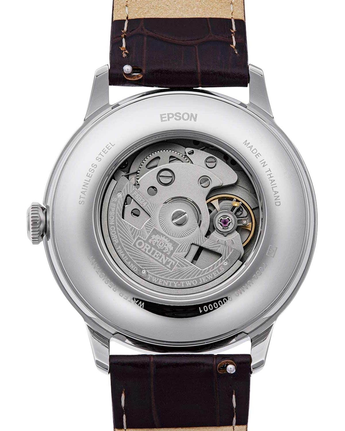 Ρολόι ORIENT Classic Sun and Moon Automatic Brown Leather Strap