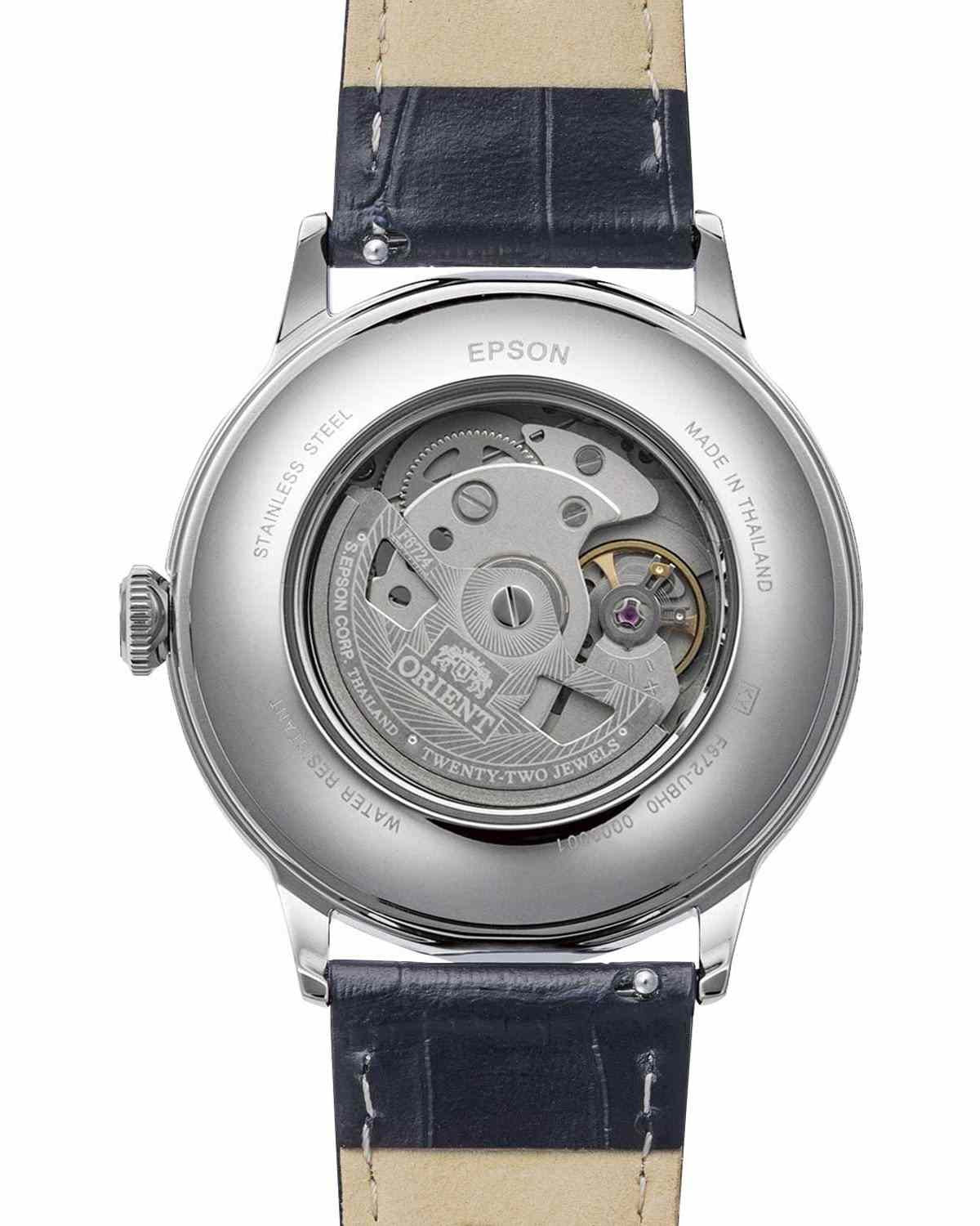 Ανδρικό ρολόι ORIENT Classic Bambino αυτόματο με μαύρο δερμάτινο λουράκι