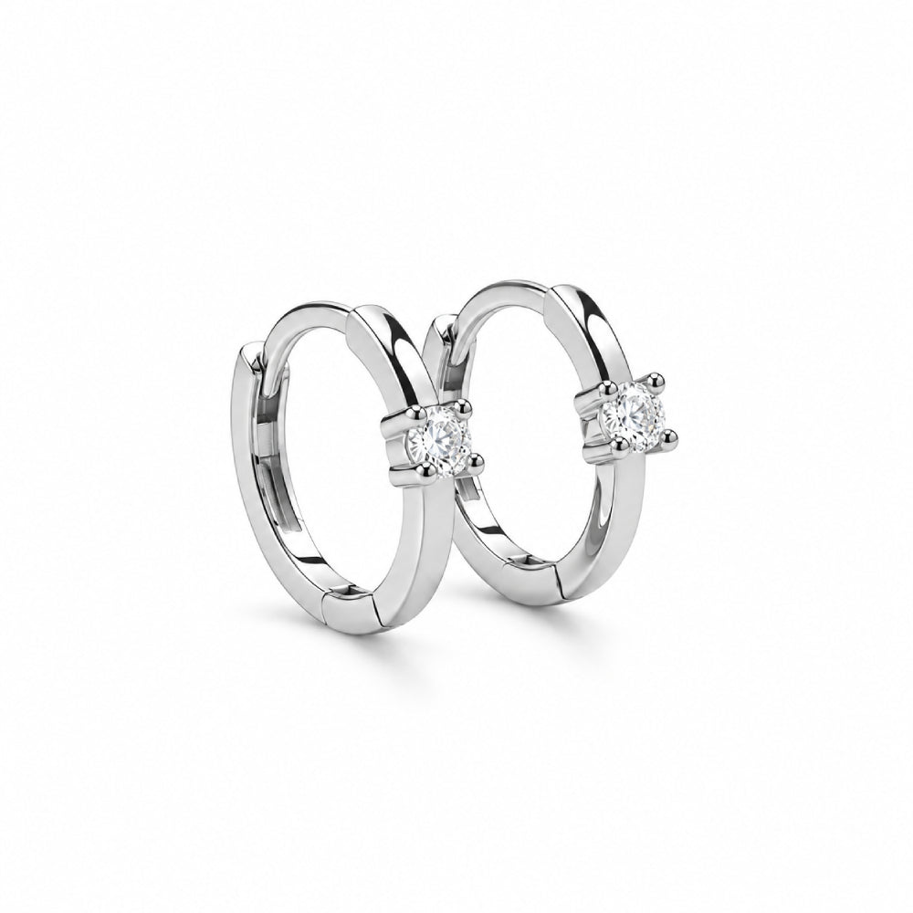 Aleyole Alloy Silver Hoops ES4374