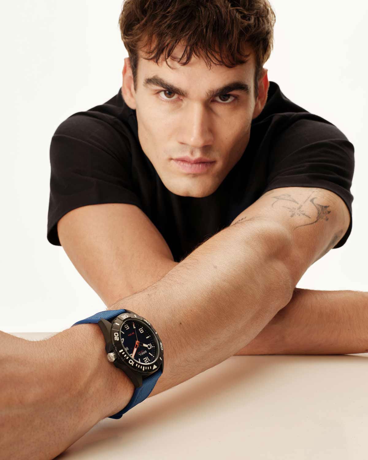 Ρολόι BREIL Tribe Black Horizon Blue Combined Materials Strap