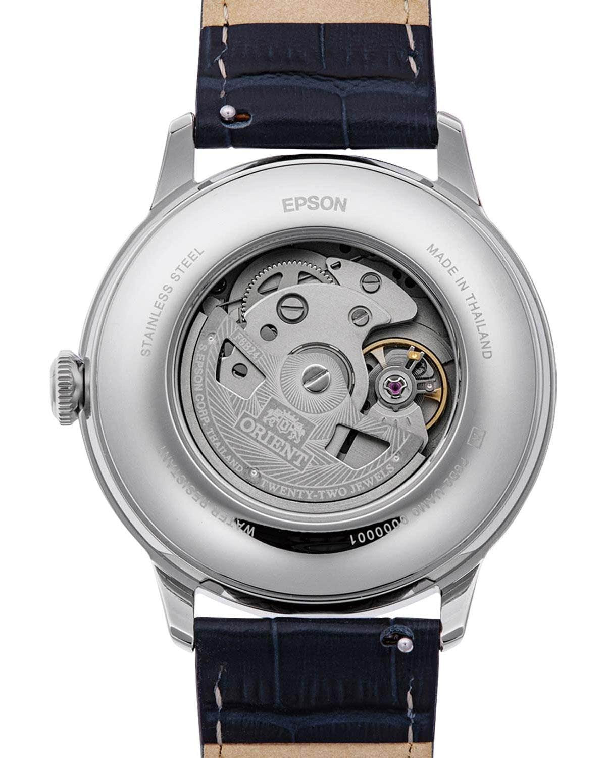 Ρολόι ORIENT Classic Sun and Moon Automatic Blue Leather Strap