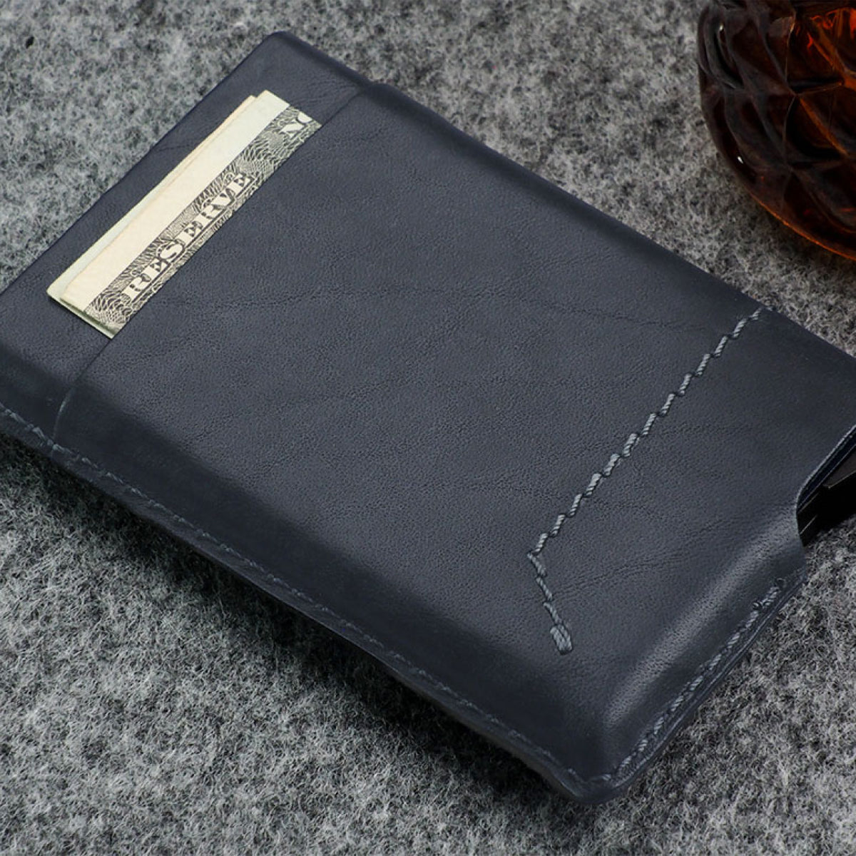 Pularys Gobi RFID Wallet Nomad Leather Navy Blue 172414104