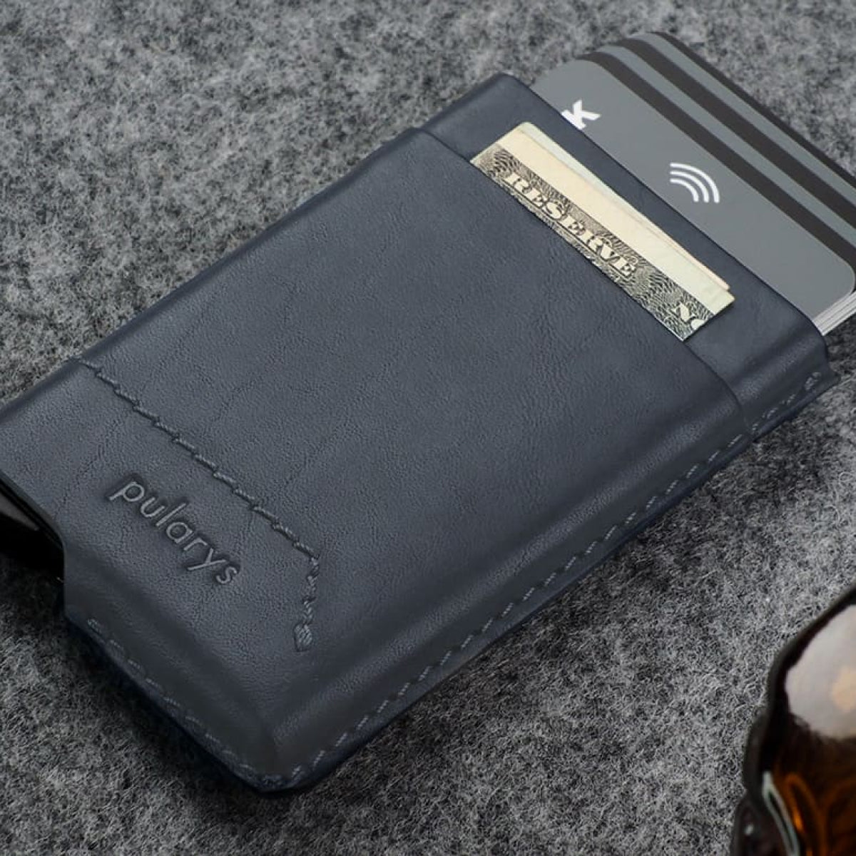 Pularys Gobi RFID Wallet Nomad Leather Navy Blue 172414104