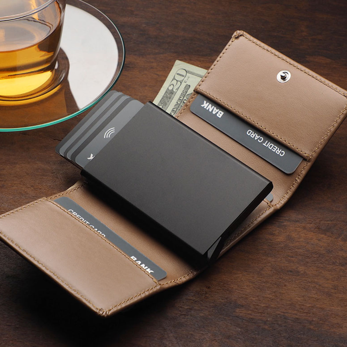 Pularys Bosto RFID Italia Leather Beige 172713110