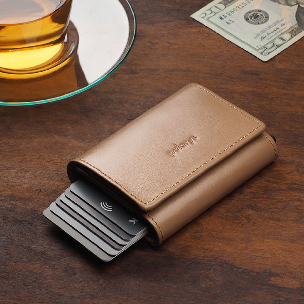 Pularys Bosto RFID Italia Leather Beige 172713110