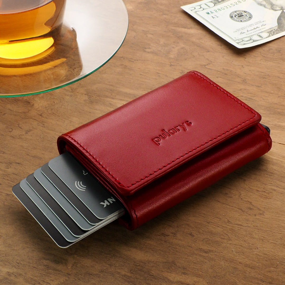 Pularys Bosto RFID Italia Leather Red 172713111