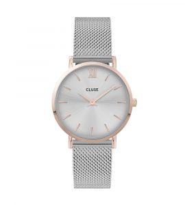 Cluse minuit mesh rose gold/silver